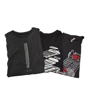 Set of‎ 3 Large Tesla Mens T-Shirts Black Limited Editions